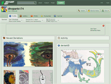 Tablet Screenshot of dinopants174.deviantart.com