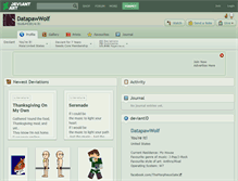 Tablet Screenshot of datapawwolf.deviantart.com