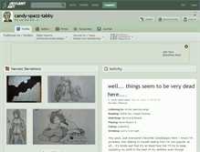 Tablet Screenshot of candy-spazz-tabby.deviantart.com