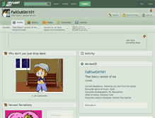 Tablet Screenshot of falloutgirl101.deviantart.com