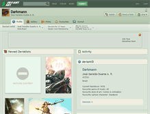 Tablet Screenshot of darkmann.deviantart.com
