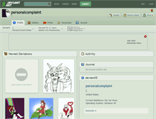 Tablet Screenshot of personalcomplaint.deviantart.com