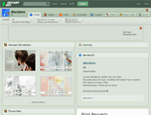 Tablet Screenshot of discolore.deviantart.com