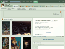 Tablet Screenshot of felinefire.deviantart.com
