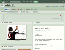 Tablet Screenshot of footballer-girl.deviantart.com