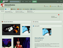 Tablet Screenshot of mistresspandora.deviantart.com