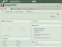 Tablet Screenshot of musclelovinqueen.deviantart.com