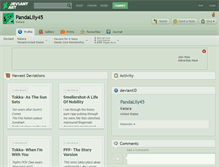 Tablet Screenshot of pandalily45.deviantart.com