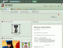 Tablet Screenshot of cherryblood.deviantart.com