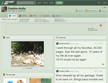Tablet Screenshot of cheshire-wolfie.deviantart.com