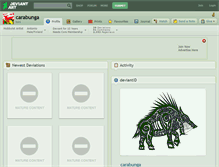 Tablet Screenshot of carabunga.deviantart.com