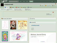 Tablet Screenshot of cristalmermaid.deviantart.com