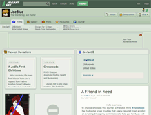Tablet Screenshot of joeblue.deviantart.com