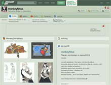 Tablet Screenshot of monkeyfetus.deviantart.com