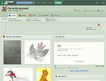 Tablet Screenshot of corvis-da-account.deviantart.com