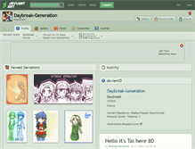 Tablet Screenshot of daybreak-generation.deviantart.com