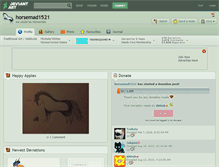 Tablet Screenshot of horsemad1521.deviantart.com