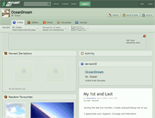 Tablet Screenshot of oceandream.deviantart.com