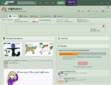 Tablet Screenshot of mightylynx1.deviantart.com