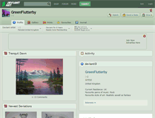 Tablet Screenshot of greenflutterby.deviantart.com