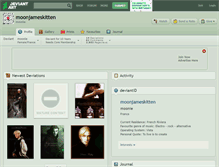 Tablet Screenshot of moonjameskitten.deviantart.com