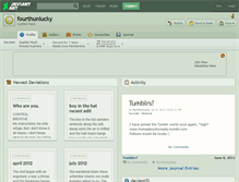 Tablet Screenshot of fourthunlucky.deviantart.com