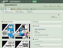 Tablet Screenshot of democrattotheend.deviantart.com