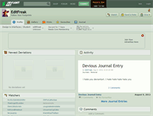 Tablet Screenshot of editfreak.deviantart.com
