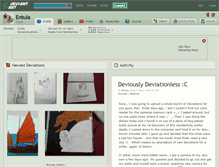 Tablet Screenshot of entula.deviantart.com