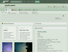 Tablet Screenshot of chaotic-poetry.deviantart.com