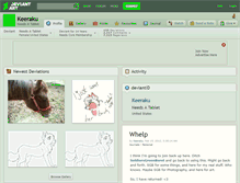 Tablet Screenshot of keeraku.deviantart.com