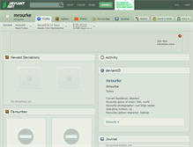 Tablet Screenshot of mrourke.deviantart.com