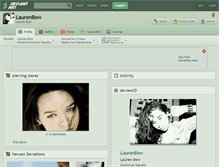 Tablet Screenshot of laurenbow.deviantart.com