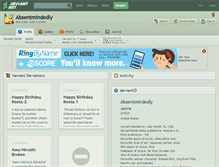 Tablet Screenshot of absentmindedly.deviantart.com