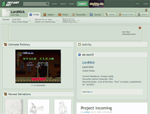 Tablet Screenshot of lordnick.deviantart.com