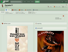 Tablet Screenshot of flamable77.deviantart.com