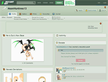 Tablet Screenshot of moonhuntress13.deviantart.com