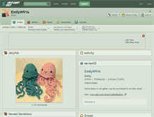 Tablet Screenshot of emilyw916.deviantart.com