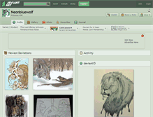 Tablet Screenshot of neonbluewolf.deviantart.com