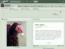 Tablet Screenshot of cyaneus.deviantart.com