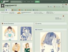 Tablet Screenshot of meguminami123.deviantart.com