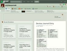 Tablet Screenshot of ladymasquerade.deviantart.com