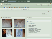 Tablet Screenshot of manicmonica.deviantart.com