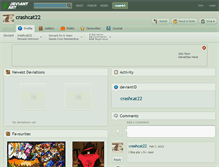 Tablet Screenshot of crashcat22.deviantart.com