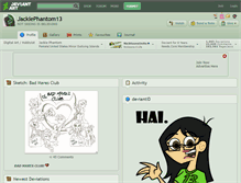 Tablet Screenshot of jackiephantom13.deviantart.com