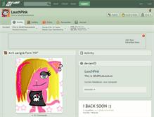 Tablet Screenshot of lauchpink.deviantart.com