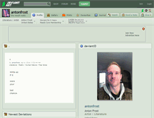 Tablet Screenshot of antonfrost.deviantart.com