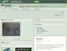 Tablet Screenshot of kira-tiger.deviantart.com