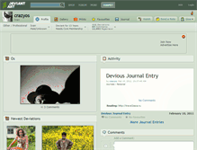 Tablet Screenshot of crazyos.deviantart.com