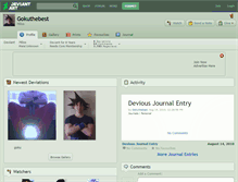 Tablet Screenshot of gokuthebest.deviantart.com